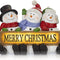 Glowing Merry Christmas Sign Trio LED Snowman Decor Christmas Figurines Resin Lighted Snowman Decorations Holiday Light up Snowman Indoor Festive Fiber Optic Decorations